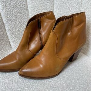 Frye Brown Leather Ankle Booties